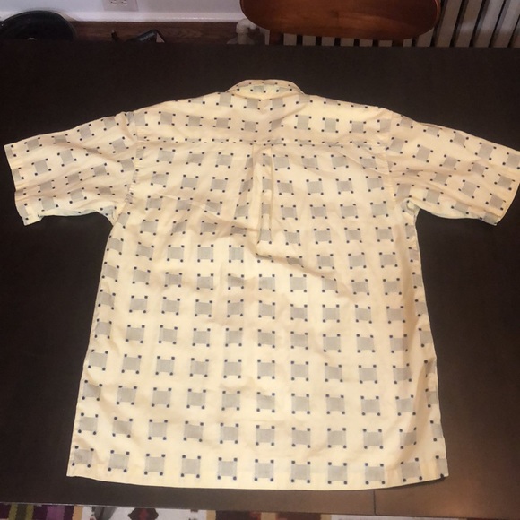 VTG yellow and blue button up - Picture 2 of 7